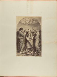 Raphaël, Heilige Cäcilia. Bologna. Gravur von James Anderson