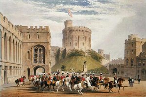 Der Innenhof nach Westen - der Kaiser von Russland und Prinz Albert (1819-61)