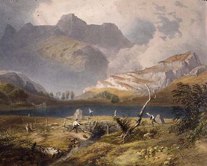 Langdale Pikes (Detail) von James Baker Pyne