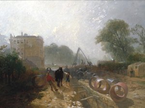 Verlegung von Monsterröhren aus dem New River, ca. 1820-1870