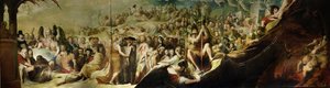 Elysium, oder der Zustand der endgültigen Vergeltung, sechster in der Serie Der Fortschritt der menschlichen Kultur und des Wissens, ca. 1777-84 von James Barry