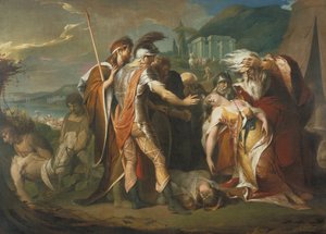 König Lear weint über den toten Körper von Cordelia