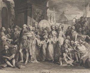 Die Königin oder häusliche Erziehung in Windsor (Entwürfe für die Wände des großen Raums der Gesellschaft zur Förderung der Künste) von James Barry
