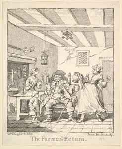 Frontispiz zu The Farmers Return, März 1762 von James Basire I