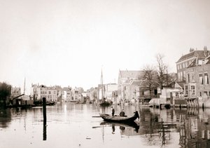 Boot auf dem Kanal, Dordrecht, Niederlande, 1898 von James Batkin