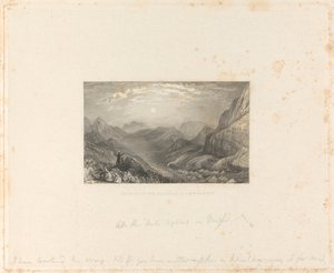 Das Tal, in dem die Kinder Israels lagerten, mit dem Berg Sinai in der Ferne