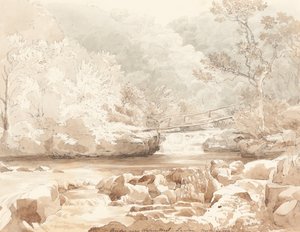Brücke in der Nähe von Waters-Meet, Lynton, Nord-Devon, erste Hälfte des 19. Jahrhunderts