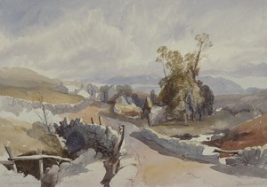 Landstraße mit Hütten von James Burrell Smith