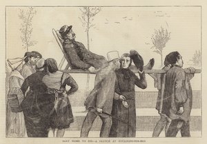 Nach Hause geschickt zum Sterben, eine Skizze in Boulogne-sur-Mer von James Dromgole Linton