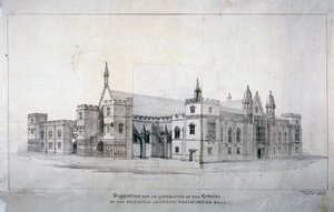 Vorschläge für Änderungen an den Gebäuden neben der Westminster Hall, London, ca. 1825