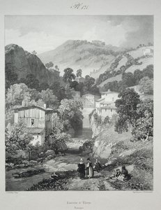 Pittoreske und romantische Reisen im alten Frankreich. Auvergne: Wasserfälle von Thiers von James Duffield Harding