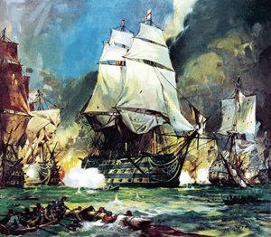 HMS Victory in der Schlacht von Trafalgar
