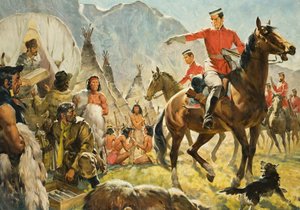 Mounties (?) und Indianer