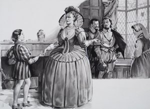 Der junge Francis Bacon und Königin Elisabeth I.