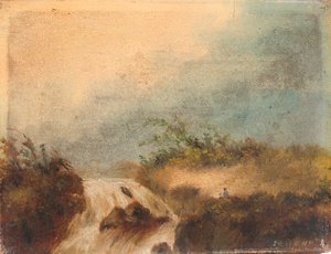 Landschaft mit Wasserfällen