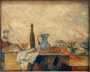 Maske betrachtet Krustentiere von James Sidney Ensor