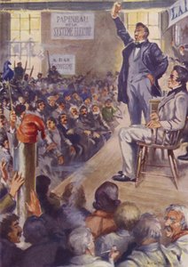 Ein politisches Treffen in Unterkanada