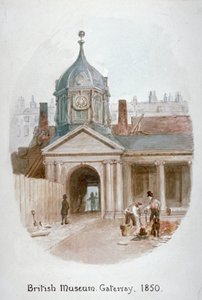 Tor zum alten British Museum Montague House, Bloomsbury, London, 1850