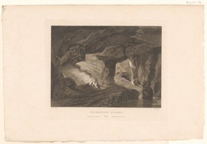 Gezicht op groeve van Gilmerton, bij Edinburgh von James Fittler