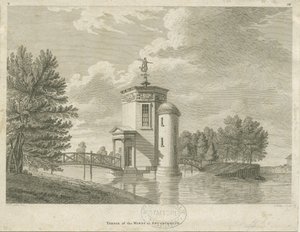 Shugborough - Tempel der Winde (Gravur, spätes 18. Jh.) von James Fittler