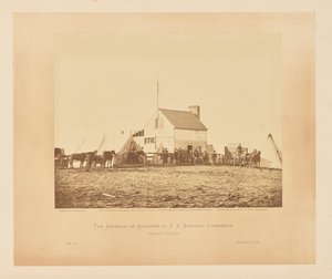 Das Shebang oder Quartiere der U. S. Sanitary Commission, Brandy Station von James Gardner