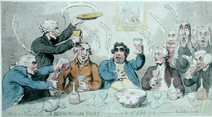 Ein Birmingham-Toast, wie er am 14. Juli von der Revolutionsgesellschaft gegeben wurde