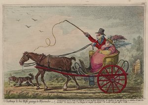 Ein Cockney und seine Frau auf dem Weg nach Wycombe von James Gillray