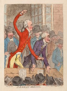 Ein Hackney-Treffen, veröffentlicht 1796 von James Gillray