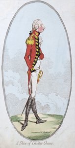 Ein Stück Gloster Käse, veröffentlicht von Hannah Humphrey 1795 von James Gillray