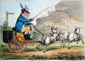 Ein walisisches Tandem von James Gillray
