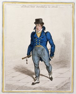 Ganz Bond Street zitterte, als er schritt, veröffentlicht von Hannah Humphrey, 1802 von James Gillray