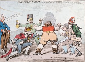 Blindekuh, oder zu viele für John Bull, veröffentlicht von Hannah Humphrey 1795