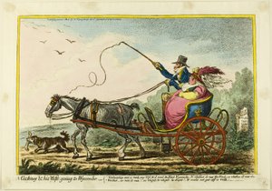 Cockney und seine Frau auf dem Weg nach Wycombe von James Gillray