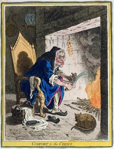 Comfort to the Corns, veröffentlicht von Hannah Humphrey, 1800
