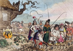 Folgen einer erfolgreichen französischen Invasion, oder Wir lehren die englischen Republikaner zu arbeiten von James Gillray