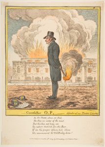 Berater O.P. - Verteidiger unserer Theaterfreiheiten, 5. Dezember 1809 von James Gillray