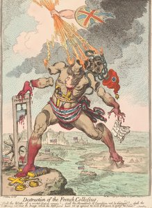 Zerstörung des französischen Kolosses von James Gillray