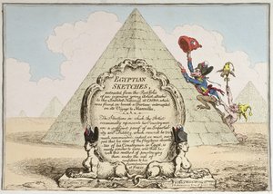 Ägyptische Skizzen, veröffentlicht von Hannah Humphrey 1799 von James Gillray