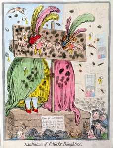 Erhöhung der Töchter Faros, veröffentlicht von Hannah Humphrey 1796 (handkolorierte Radierung)