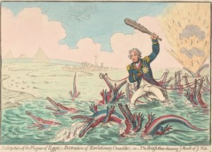 Ausrottung der Plagen Ägyptens von James Gillray