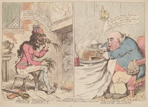 Französische Freiheit und britische Sklaverei von James Gillray