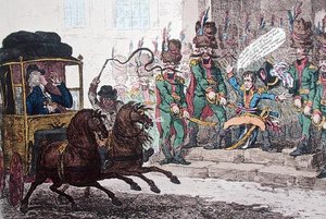 Deutsche Gelassenheit, oder Die Verärgerung von Kleiner Boney, oder Die diplomatische späte Reise durch Paris von James Gillray