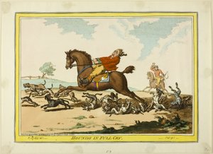Hunde in voller Jagd von James Gillray
