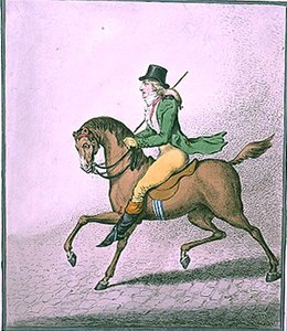 Wie man elegant durch die Straßen reitet, veröffentlicht von Hannah Humphrey im Jahr 1800