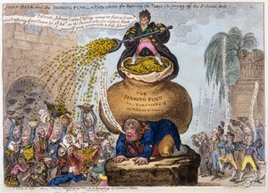 John Bull und der Sinking Fund - ein kleines Schema zur Reduzierung der Steuern und zur Tilgung der Staatsschulden, veröffentlicht von H. Humphrey, London, 1807