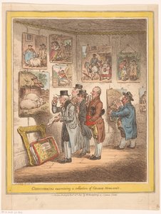 Kunstkenner betrachten Gemälde von George Morland
