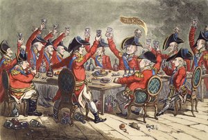 "Loyal Souls - oder ein Blick in den Speisesaal in St. James", 1797 von James Gillray