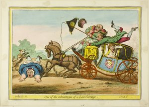 Ein Vorteil einer niedrigen Kutsche von James Gillray