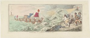 Karikatur der französischen Pläne für eine Invasion Englands, 1798 von James Gillray