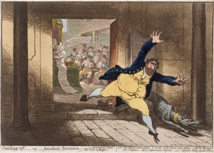 Heimlich wegschleichen oder kluger Rückzug, veröffentlicht von Hannah Humphrey 1798